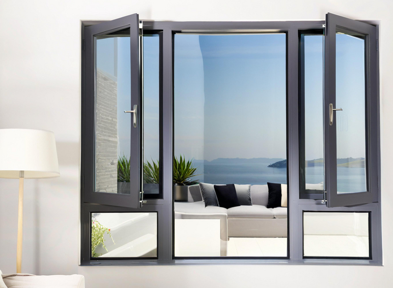 Ventanas estancadas de alta calidad y huracanes que ahorran energía Ventanas de aluminio de aluminio de vidrio de vidrio doble templado