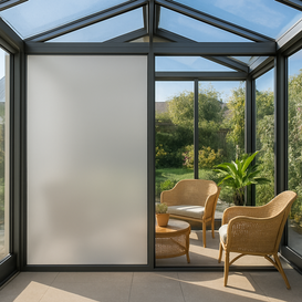 Vidrio templado ajustable, vidrio regulable y conmutable.