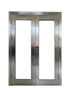 Puerta de fuego de vidrio de acero inoxidable