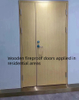 Puerta de fuego de madera