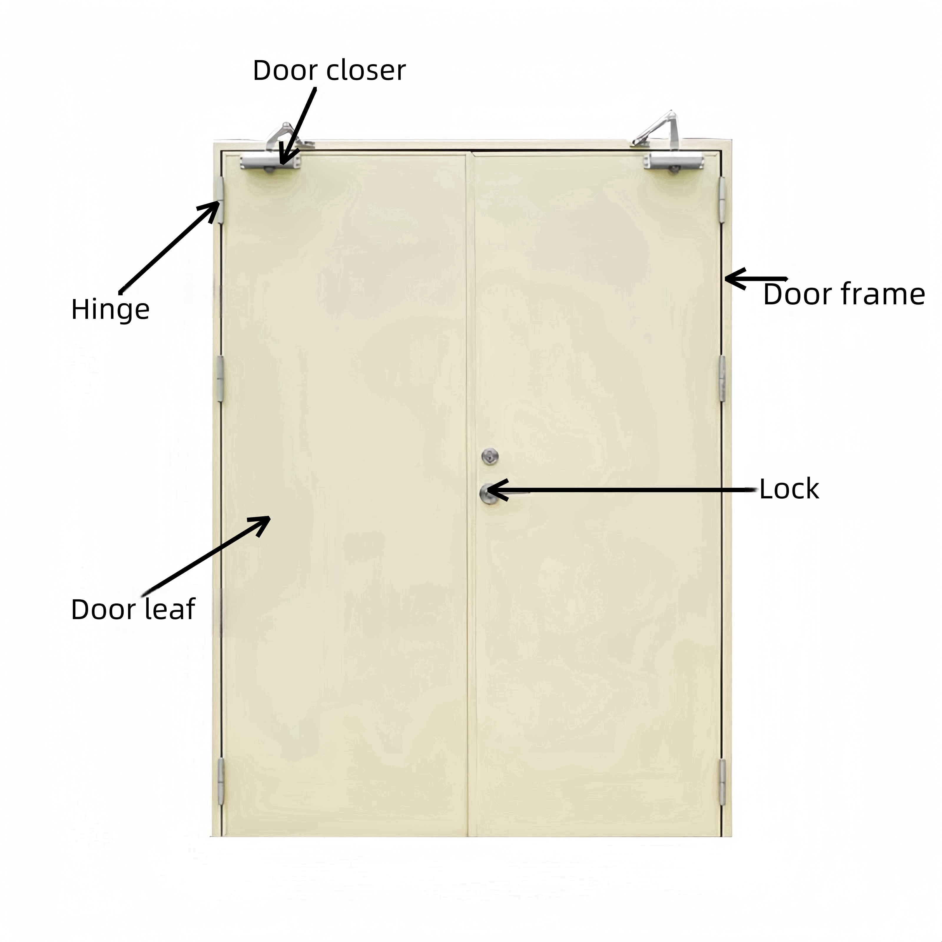 Puerta de fuego de madera de alta calidad